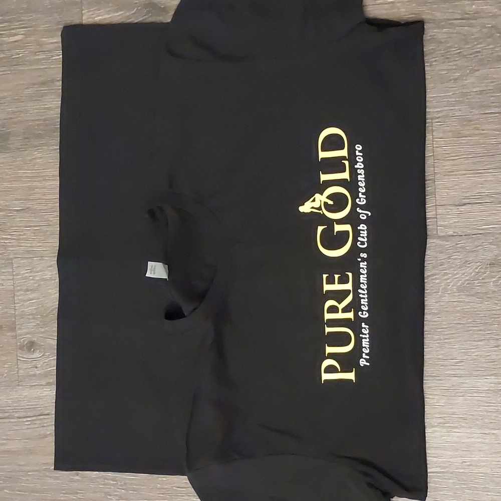Pure Gold Premier Gentleman's Club Of Greensboro Black T - Shirt Mens